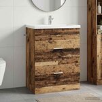 vidaXL Meuble sous lavabo de salle de bain Bois ancien