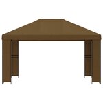 vidaXL Pavillon 4 × 3 m Taupe Polyester et Acier 190 gsm