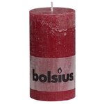 Bolsius bougies pilier rustiques 6 pièces 130x68 mm rouge bordeaux