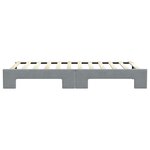vidaXL Lit de jour avec lit gigogne gris clair 90x200 cm tissu