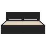 vidaXL Cadre de lit sans matelas noir 140x200 cm