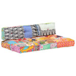 vidaXL Coussin de canapé palette Multicolore Tissu Patchwork