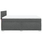 vidaXL Sommier à lattes de lit avec matelas Gris foncé 140x200cm Tissu