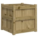 vidaXL Jardinière 50x50x50 cm bois de pin imprégné