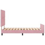 vidaXL Cadre de lit avec tête de lit Rose 90 x 190 cm Velours