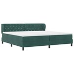 vidaXL Lit à ressorts avec matelas Vert foncé 200 x 200 cm Velours