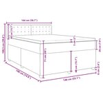 vidaXL Sommier à lattes de lit avec matelas Crème 140x190 cm Tissu