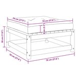 vidaXL Repose-pieds de jardin avec coussins lot de 2 bois pin massif