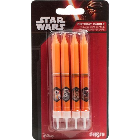 Bougies d'anniversaire Star Wars 9 cm 8 pièces