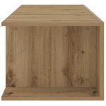 vidaXL Meuble TV avec lumières LED chêne artisanal bois d'ingénierie