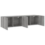 vidaXL Meubles TV muraux 2 Pièces sonoma gris 80x30x41 cm