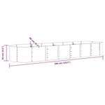 vidaXL Lit surélevé de jardin Acier enduit de poudre 296x80x36 cm Vert