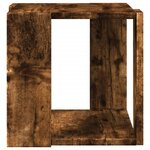 vidaXL Table basse chêne fumé 32x32x30 cm bois d'ingénierie