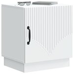 vidaXL Table de chevet 2 Pièces Blanc 43 x 34 5 x 47 cm Bois d'ingénierie