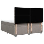 vidaXL Sommier à lattes de lit avec matelas Taupe 200x200 cm Tissu