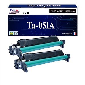 T3AZUR -2x Kit Tambours lasers compatibles avec Canon 051 (2170C001) pour Canon i-Sensys LBP162dw  MF264dw  MF267dw  MF269dw  LBP160