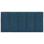 vidaXL Coussin de tête de lit Hanko bleu 100 cm velours