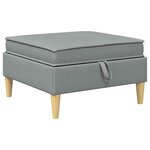 vidaXL Ensemble de meubles pour le salon 4 Pièces Gris clair Tissu
