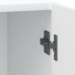 vidaXL Cabinet de chevet Blanc 43 x 34 5 x 50 cm Bois d'ingénierie