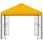 vidaXL Pavillon 3 x 3 m Jaune Polyester et Acier 190 gsm