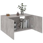 vidaXL Armoire murale Gris béton 80x39x40 cm Bois d'ingénierie