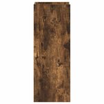 vidaXL Support de Plante Chêne fumé 30 x 30 x 80 cm Bois d'ingénierie