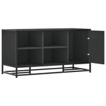 vidaXL Banc à chaussures noir 100x40x53 5cm bois d'ingénierie et métal