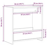 vidaXL Table d'appoint Chêne noir 50 x 26 x 50 cm Bois d'ingénierie