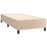 vidaXL Sommier à lattes de lit avec matelas et LED Cappuccino 90x190cm