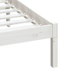 vidaXL Cadre de lit sans matelas blanc bois de pin massif