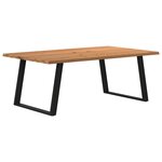 vidaXL Table à manger et bord naturel bois massif chêne rectangulaire