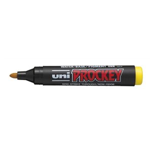 Marqueur PROCKEY PM122 Pointe conique moyenne 1 8 - 2 2mm Jaune UNI-BALL