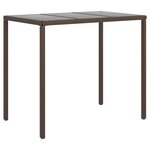 vidaXL Salon de jardin 6 Pièces avec coussins Marron Résine tressée