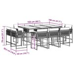 vidaXL Ensemble à manger de jardin 11 Pièces coussins noir résine tressée