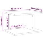 vidaXL Table de chevet Chêne Sonoma 40 x 30 x 25 cm Bois d'ingénierie