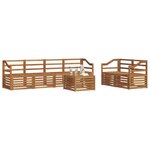 vidaXL Ensemble de canapés d'extérieur 7 Pièces Naturel