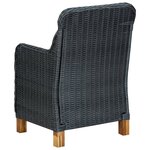 vidaXL Ensemble à manger de jardin 5 Pièces Gris foncé