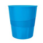 Corbeille à papier Wow capacité 15L polypropylène D29 x H32 4 cm Bleu brillant LEITZ