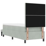 vidaXL Lit à ressorts avec matelas Gris clair 80 x 200 cm Velours