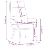 vidaXL Chaise de relaxation avec tabouret Crème Tissu et similicuir