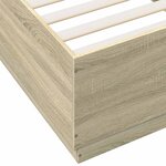 vidaXL Cadre de lit sans matelas chêne sonoma 100x200 cm
