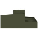 vidaXL Cache-pot de jardin Vert olive 100 x 100 x 50 cm Acier