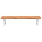 vidaXL Étagère de vasque murale acier et bois massif de hêtre