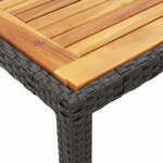 vidaXL Ensemble à manger de jardin coussins 7Pièces Noir Résine tressée