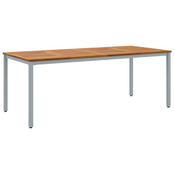 vidaXL Tables de jardin Naturel et gris 200 x 90 x 75 cm