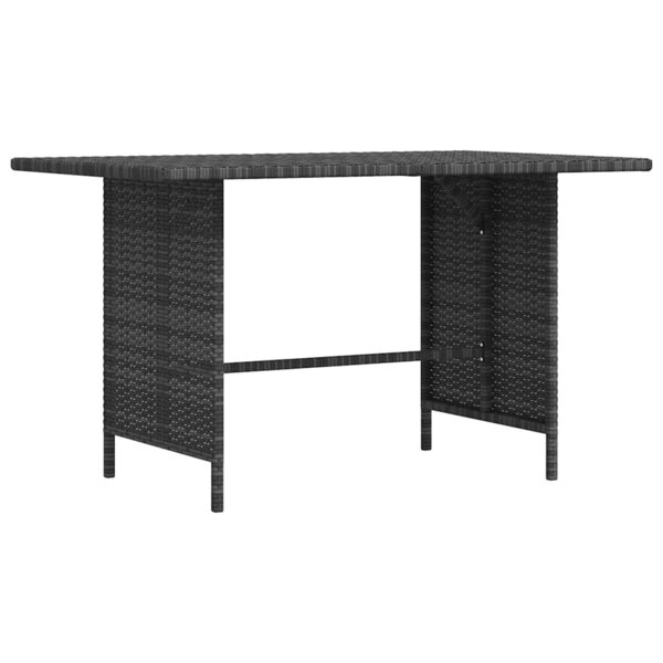 vidaXL Table à dîner de jardin Gris 110x70x65 cm Résine tressée