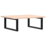 vidaXL Étagère de vasque murale acier et bois de chêne massif