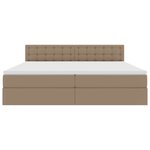 vidaXL Lit avec rangement et LED avec matelas Gris clair 200 x 200 cm