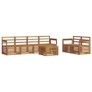 vidaXL Ensemble de canapés d'extérieur 7 pc Naturel