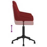 vidaXL Chaise pivotante de salle à manger Rouge bordeaux Velours